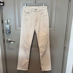 Mother High Waisted Rider Ankle Jeans White Size 25